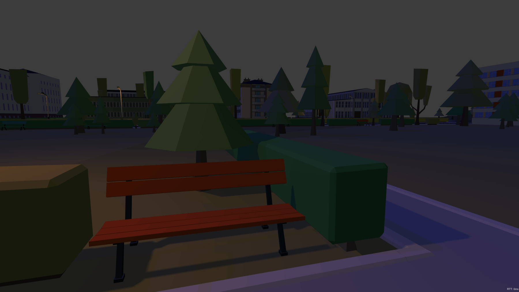 Quiet city square