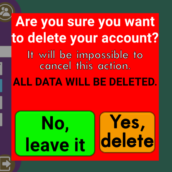 ES Progress Deletion Screen